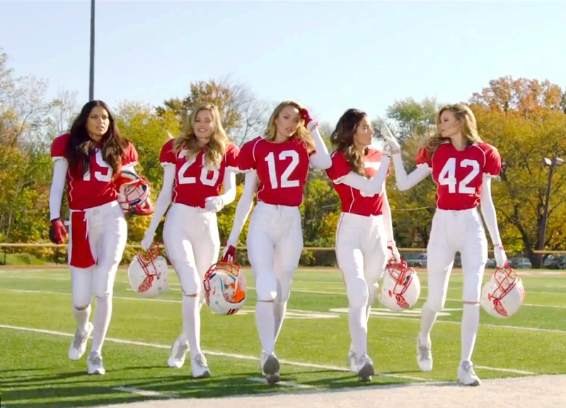 Victoria's Secret Angels play football in Super Bowl ad 2015