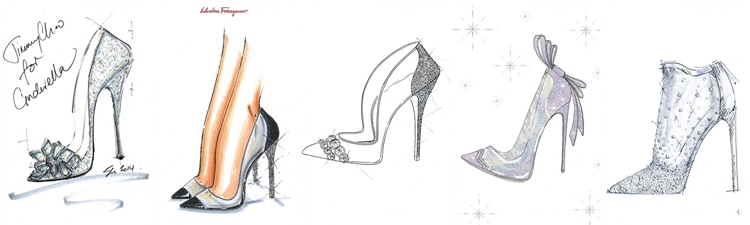 Cinderella's glass slippers by Jimmy Choo