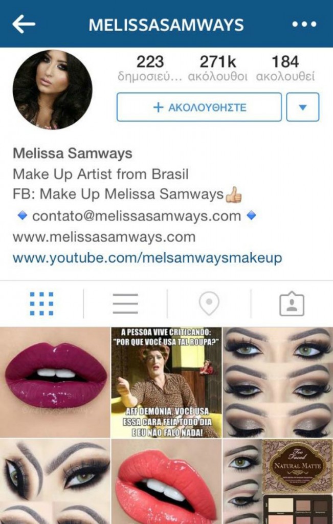 melissa samways mua