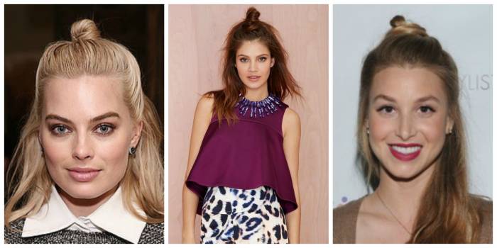 Top knot and half knot - summer hair trends 1