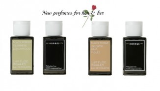 Korres new perfumes for him and her
