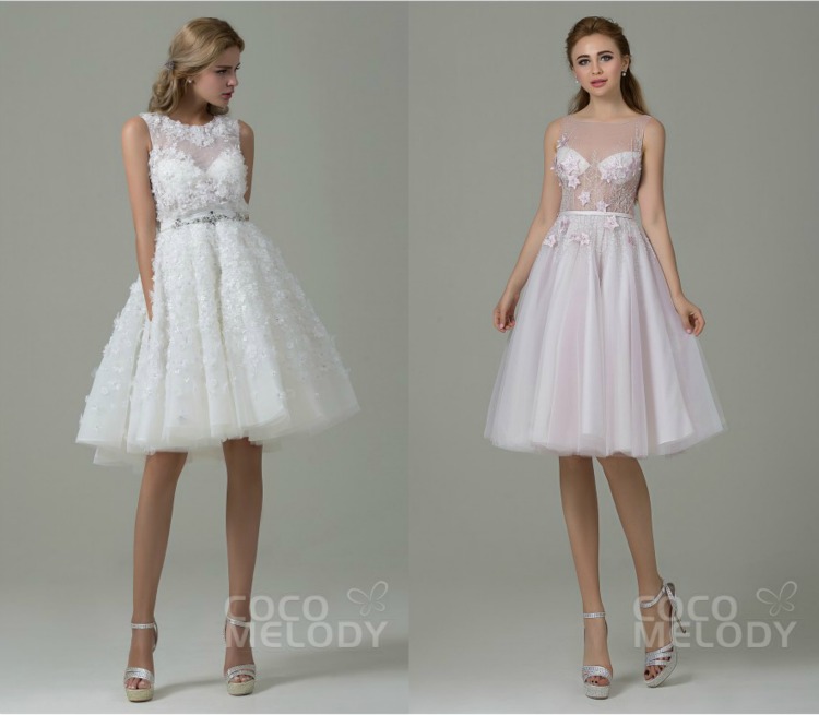 cocomelody short wedding dresses
