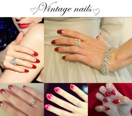 Vintage nails- The half-moon manicure