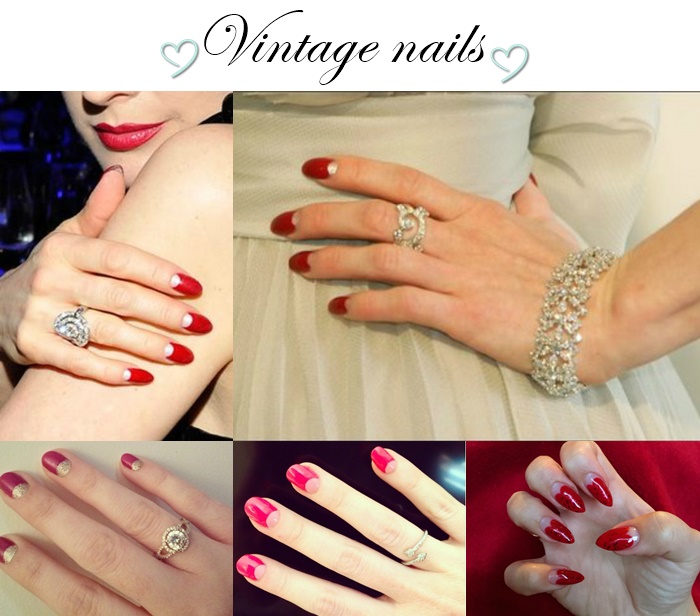 Vintage nails- The half-moon manicure_Stylishly Beautiful