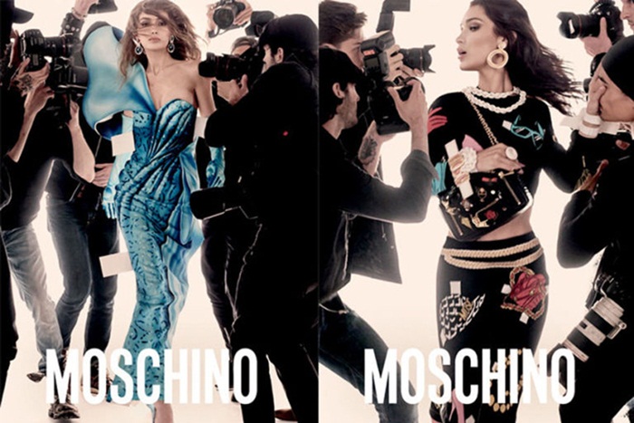 Gigi & Bella Hadid for Moschino & Fendi spring 2017 ad campaigns