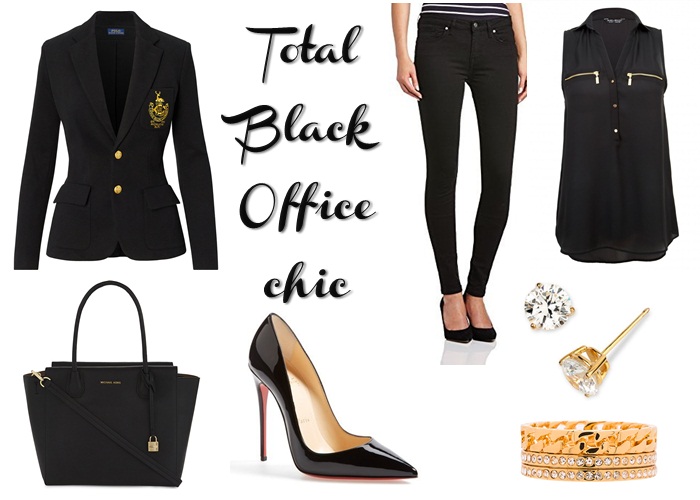 Look of the day - Total black office chic