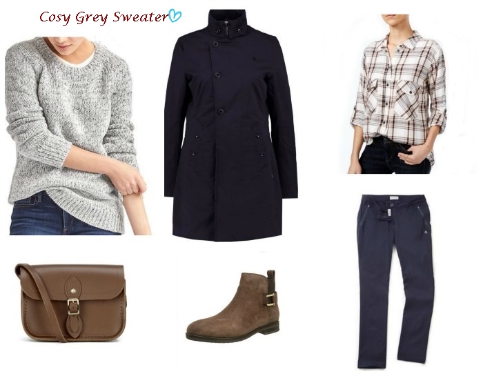 Look of the day - cosy grey sweater