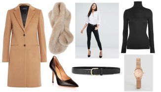 look of the day camel coat