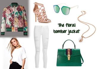 look of the day the floral bomber jacket