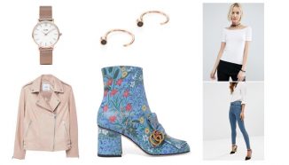 Look of the day - Floral ankle boots