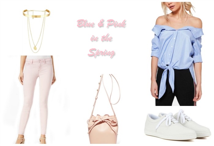 Look of the day - Blue & Pink in the Spring