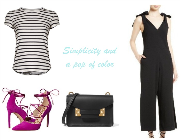 Look of the day - Simplicity and a pop of color
