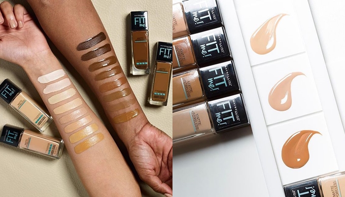 Maybelline expand Fit me! foundation's shade range