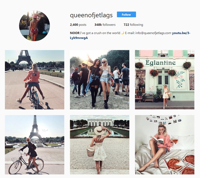 You should follow on Instagram @queenofjetlags