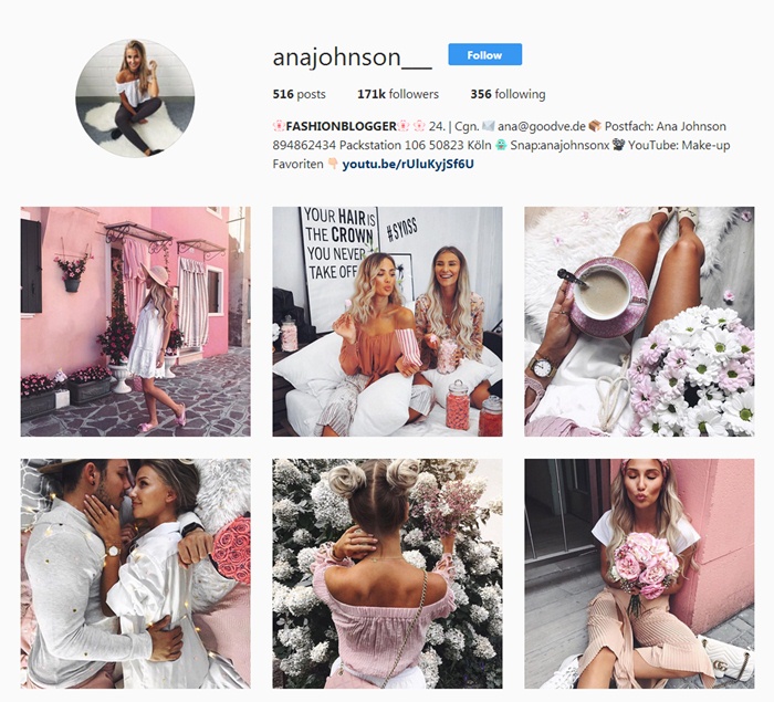 You should follow @anajohnson___ on Instagram