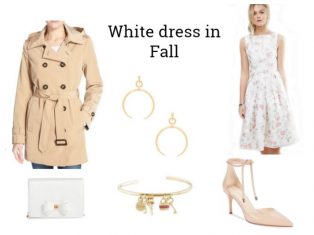 Look of the day - white dress in fall
