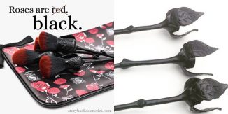 Storybook cosmetics is releasing a black roses makeup brushes set