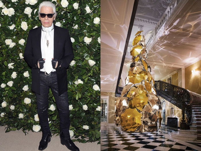 Karl Lagerfeld will design this year's Claridge's Christmas Tree