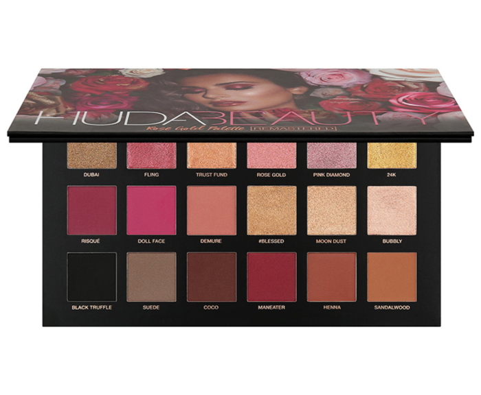 The new Huda Beauty Rose Gold Remastered Eyeshadow Palette-1