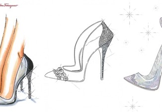 Cinderella's glass slippers by Jimmy Choo