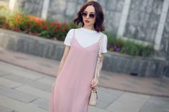 Trend report - Slip dress over a T-shirt