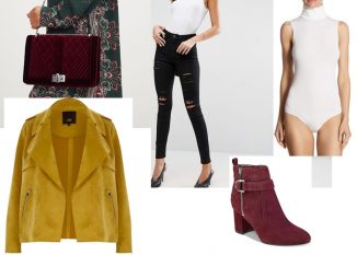 Look of the day mustard & burgundy
