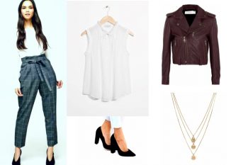 Look of the day Casual office with burgundy jacket