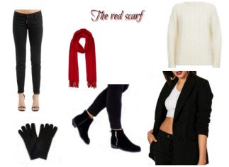 Look of the day_the red scarf